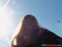 Naughty up petticoat with a sexy blond
