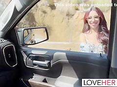 Nerdy Doll Seduces Milan With Her Feet During A Ride And Fucks His Big