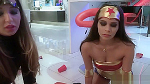 Nerdy teen 18+ Does Herself Halloween Scare