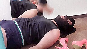 Never-ending foot agony for human trampling carpet by Femdom Austria