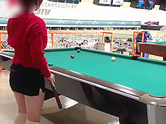 New Year Mini Skirt No Bra Billiards! Failure To Show Boobs