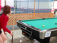 New Year Mini Skirt No Bra Billiards! Failure To Show Boobs