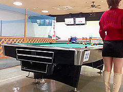 New Year Mini Skirt No Bra Billiards! Failure To Show Boobs