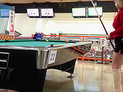 New Year Mini Skirt No Bra Billiards! Failure To Show Boobs