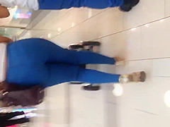 Nice fat booty Milf in blue jeans