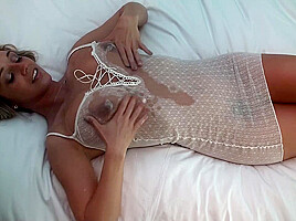 Nikki White Lace Baby Oil video