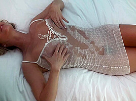 Nikki White Lace Baby Oil video