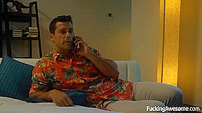 Nina North and Kristen Scott are having sex with a handsome guy they have just met