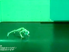 Nude art show with a naughty ballerina