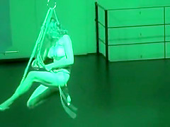 Nude art show with a naughty ballerina
