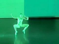 Nude art show with a naughty ballerina