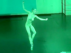 Nude art show with a naughty ballerina