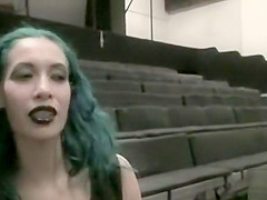Nude art show with a naughty ballerina