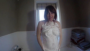 Nurse gets Messy in shaving foam