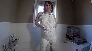 Nurse gets Messy in shaving foam