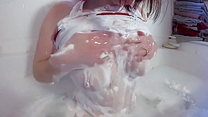 Nurse gets Messy in shaving foam