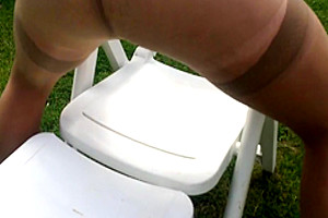 Nylon Masturbation Outdoor
