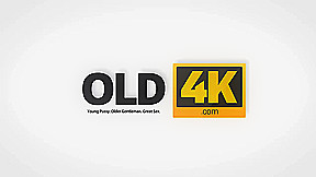 OLD4K Old man wakes up when naughty GF takes a sit on his face