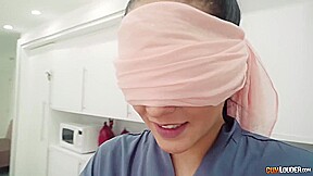 Of Course The Blindfolded Lady Gets A Dick In Mouth