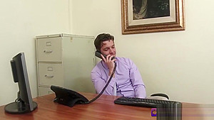 Office Blonde Drools All Over This Cock