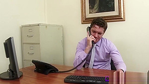 Office Blonde Drools All Over This Cock