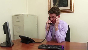 Office Blonde Drools All Over This Cock