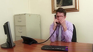 Office Blonde Drools All Over This Cock