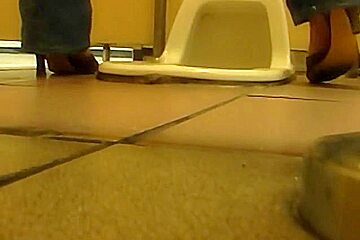 Office girls are pissing in the womens WC