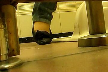 Office girls are pissing in the womens WC