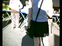 One Of My 1st Upskirts - Nice Ass & Black Thong!