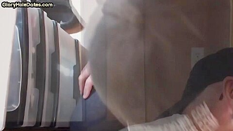 Oral gloryhole DILF sucks BF with eager mouth in private vid