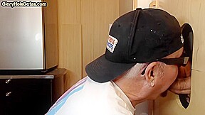 Oral gloryhole DILF sucks rod in private homemade video
