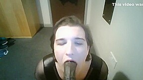 POV Sissy Blowjob and Saved Cum Bukkake
