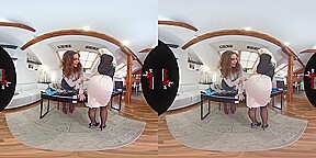 Panty model audition starring Antonia Sainz and Blanche Bradburry
