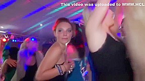 Party girls sharing cfnm cock