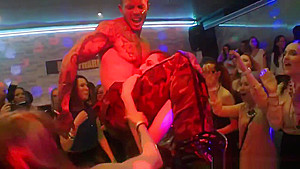 Party loving euros throated by strippers