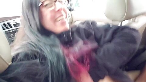Passionate Car Sex In A Busy Parking Lot