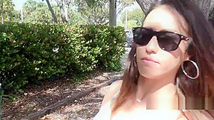 Perfect ass Americab hottie bangs outdoor