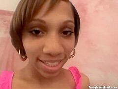 Petite Ebony teen 18+ Sucks On Hard Dick