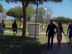 Petite Spanish slave walked in public
