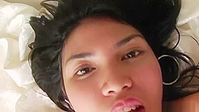 Petite Thai slut fucking my cock