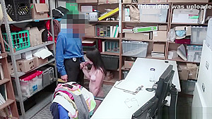 Petite shoplifter suspect gets rough fucked
