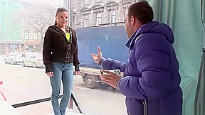 Pickedup Euro Gal Pussylicked In Public Truck