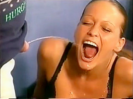 Piss german smiling lady