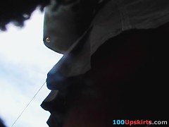 Public amateur upskirt of a nice chick