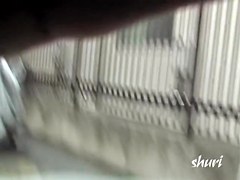 Public sharking video of extremely sexy slender Asian hottie