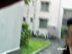 Public sharking video of extremely sexy slender Asian hottie