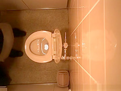Public toilet ceiling catches women pissing