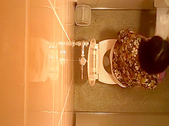 Public toilet ceiling catches women pissing