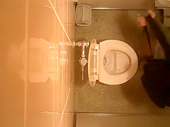 Public toilet ceiling catches women pissing